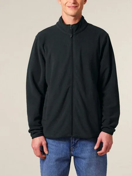 Human Family Human Family Basic Herren Fleecejacke "Clue" aus recyceltem Polyester, Schwarz, – Produktbild 2 von 4