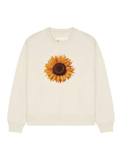 watapparel watapparel Sweatshirt Frauen Sonnenblume, Natural raw, – Produktbild 1 von 2