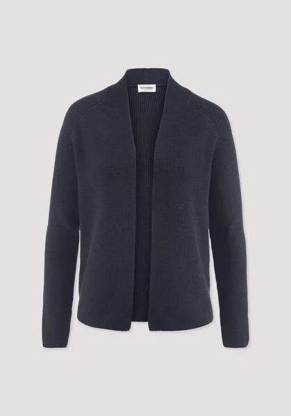hessnatur hessnatur Strick Jacke Regular aus reiner Bio-Baumwolle, Marine, – Produktbild 5 von 5