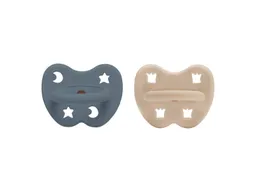 HEVEA 2er-Pack Schnuller Sand & Ocean Blue kiefergerecht ab 3 Monate, Naturkautschuk, Krone + Stern & – Produktbild 1 von 1
