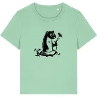 päfjes päfjes Erdmännchen mit Blume - Fair Wear Frauen T-Shirt Bio – Produktbild 1 von 1