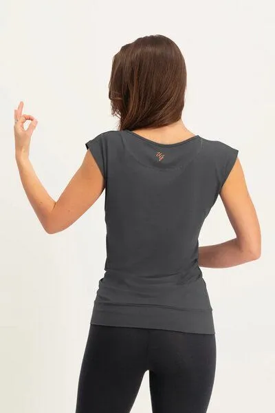 Urban Goddess Urban Goddess Lockeres Asana-Yoga-Shirt, Ash (dunkelgrau), – Produktbild 2 von 4