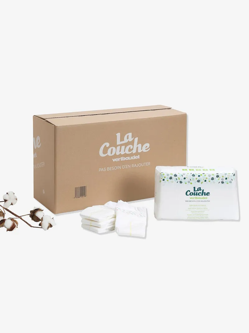 Vertbaudet Vertbaudet Windel-Box La Couche mit 216 Windeln (2-5 kg) FSC® MIX, Weiß, – Produktbild 4 von 4