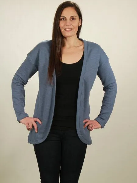 NATIVE SOULS NATIVE SOULS Jersey Cardigan Damen, Smoke blue, – Produktbild 1 von 1