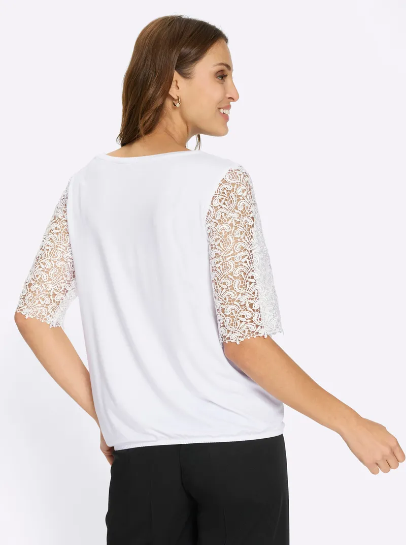 Witt Spitzenshirt weiß, Weiß, – Produktbild 2 von 2