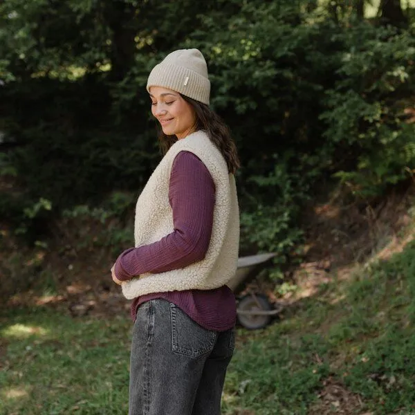 NORDLICHT NORDLICHT Feinstrick Mütze Freya, Natur, – Produktbild 3 von 4