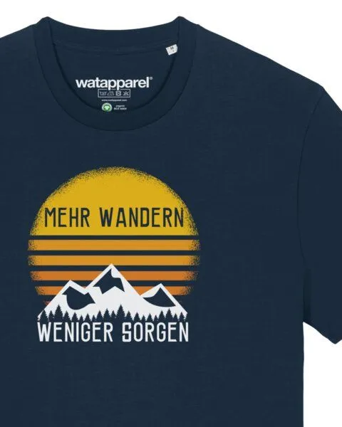 watapparel watapparel T-Shirt Unisex Mehr Wandern, French navy, – Produktbild 3 von 4