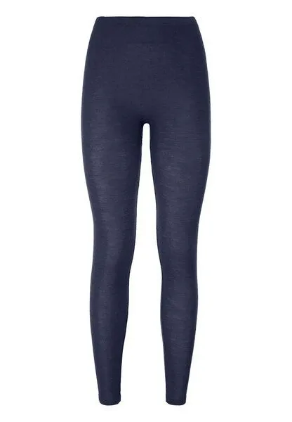 hessnatur hessnatur Leggings Regular Cut PURE FUNCTION aus Bio-Merinowolle mit Seide, Graphitblau, – Produktbild 2 von 4