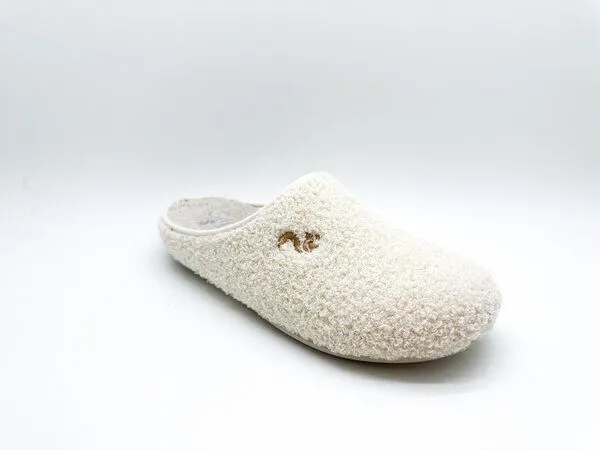 thies Veganer "thies ® Rec Teddy Slipper" aus ultraweichem, recyceltem Fell, Off white, – Produktbild 2 von 4