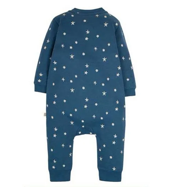 Frugi Frugi Baby-Strampler Regenbogen/Wolken in blau mit Sternen - Snug and Cosy Romper – Produktbild 2 von 2