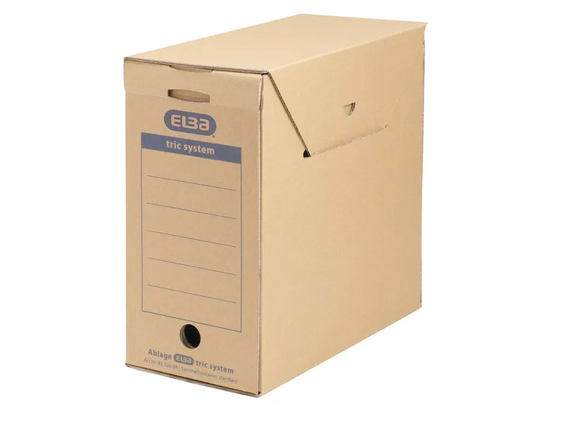 Elba Elba Sammelcontainer 'tric system standard' mit Verschlusslasche, DIN A4, Naturbraun, – Produktbild 2 von 3