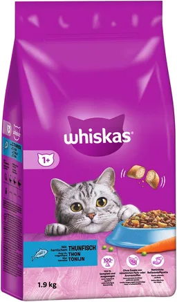 Whiskas Whiskas Trockenfutter mit Thunfisch 1+  Adult 1,9 kg – Produktbild 1 von 1