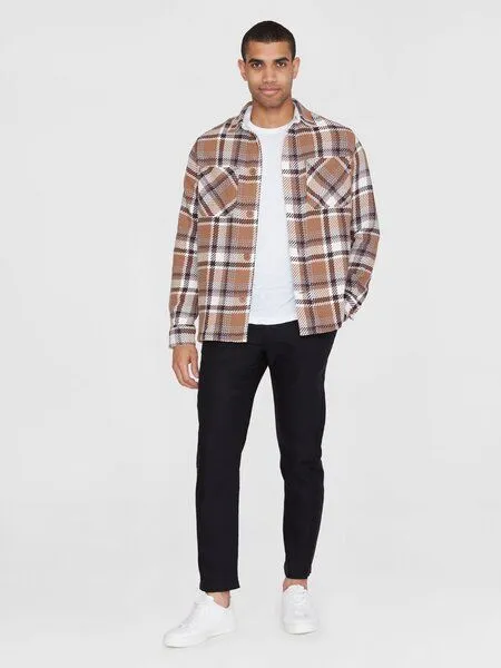 KnowledgeCotton Apparel KnowledgeCotton Apparel Kariertes Overshirt CHECKED aus Bio-Baumwolle, Braun (brown check), – Produktbild 3 von 4