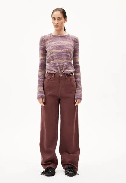 ARMEDANGELS ARMEDANGELS ROYAA STAMPATO Damen Pullover aus Mohair-Woll Mix, Orchid-walnut creme, – Produktbild 4 von 4