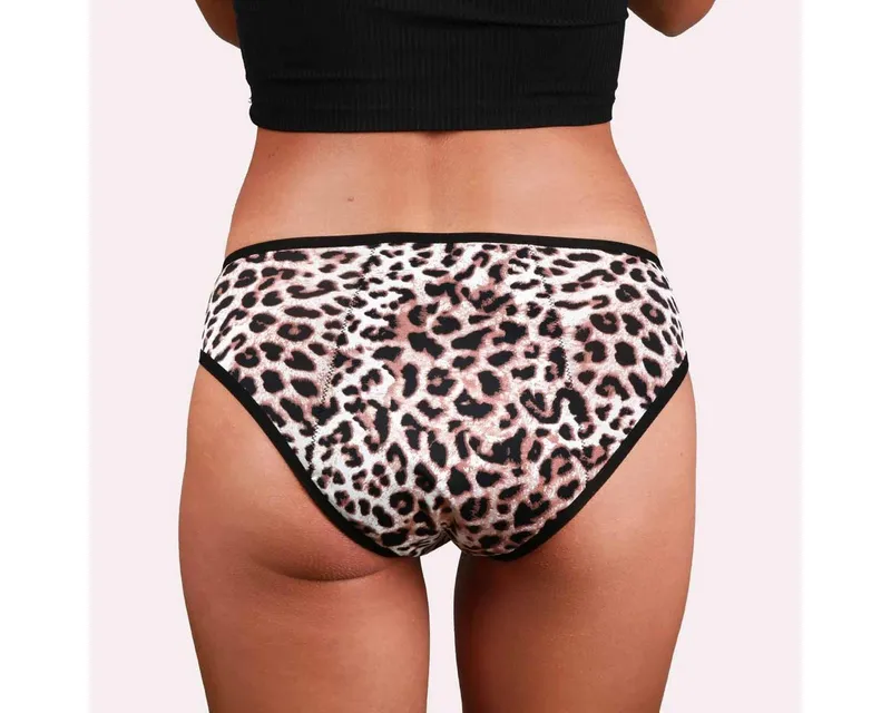 Taynie Taynie Periodenslip Leo ultra - ersetzt 6 Tampons - Low Waist, Nacht - Periodenunterwäsche (1-St) Auslaufsicherer Schutz bis zum Bund, ideal bei starker Periode & Nacht, Braun, – Produktbild 4 von 5