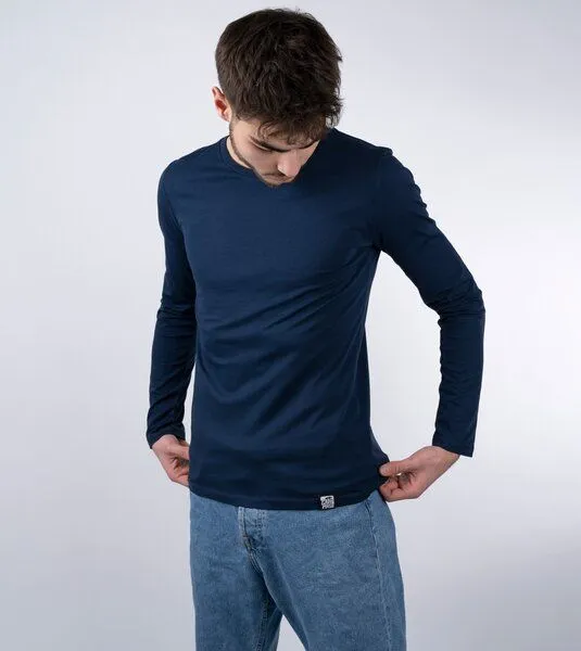 Gary Mash GARY MASH Langarmshirt aus Biobaumwolle, Navy, – Produktbild 1 von 2
