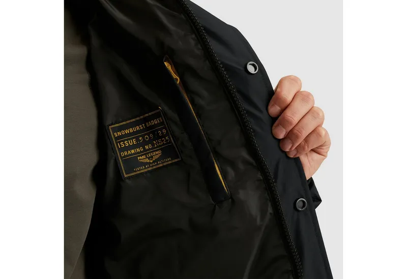 PME Legend PME Legend Steppjacke mit Kapuze und Logo-Badges, Blau, – Produktbild 4 von 4