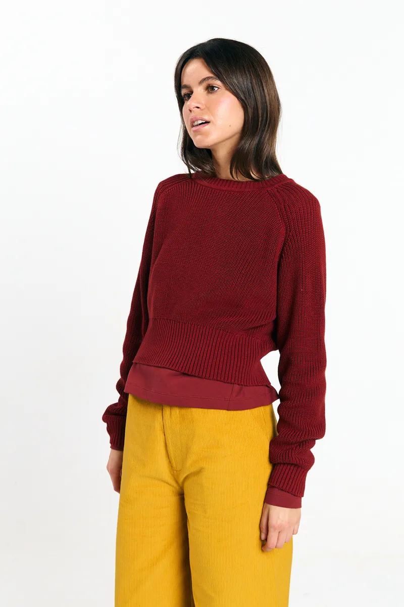 SUITE13LAB SUITE13LAB Damen vegan Pullover Nelas Brick, Rot, – Produktbild 2 von 2