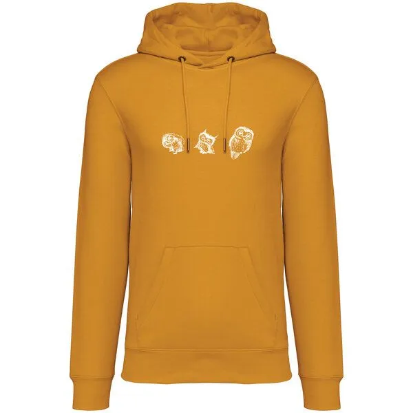 Greenspired Greenspired Basic Bio Unisex Hoody Nr. 4 Three Owls 350g/m² XXS - 3 XL, Kurkuma, – Produktbild 1 von 1