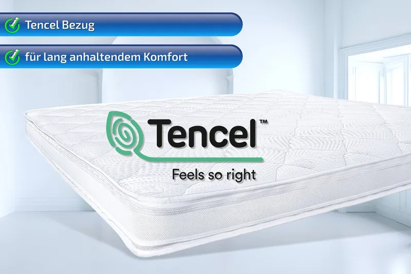 Matratzen Perfekt, Topper Viscotopper TOKIO, 12cm HOCH, mit sehr guter Körpernpassung EXTRA SOFT, 12 cm hoch, Viscoschaum, Topper mit Kern aus viscoelastischem Schaum und umlaufendem Klimaband, Weiß, – Produktbild 5 von 5