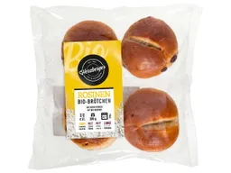 Herzberger Herzberger Bio-Rosinenbrötchen zum Aufbacken, 4er-Pack, 280 g – Produktbild 1 von 1
