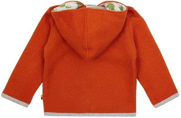 loud + proud loud + proud Baby & Kinder Jacke Wollfleece, GOTS-zertifiziert, Terracotta(orange), – Produktbild 2 von 2