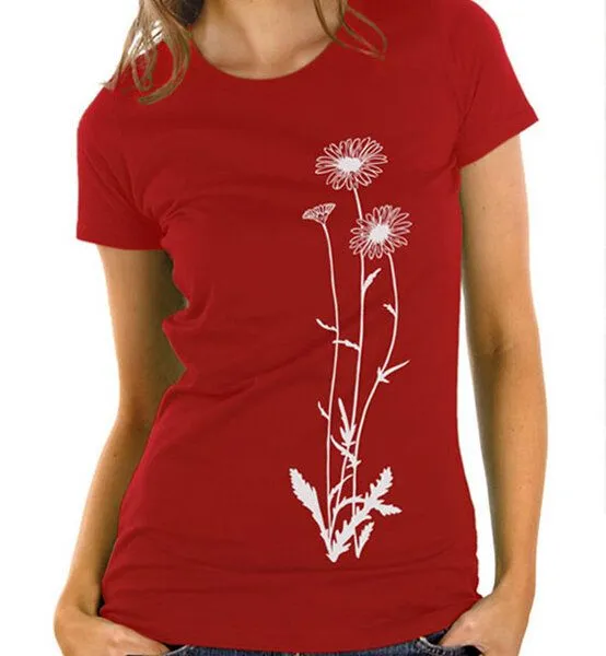 Picopoc Picopoc Blumen T-Shirt, Rot, – Produktbild 2 von 4