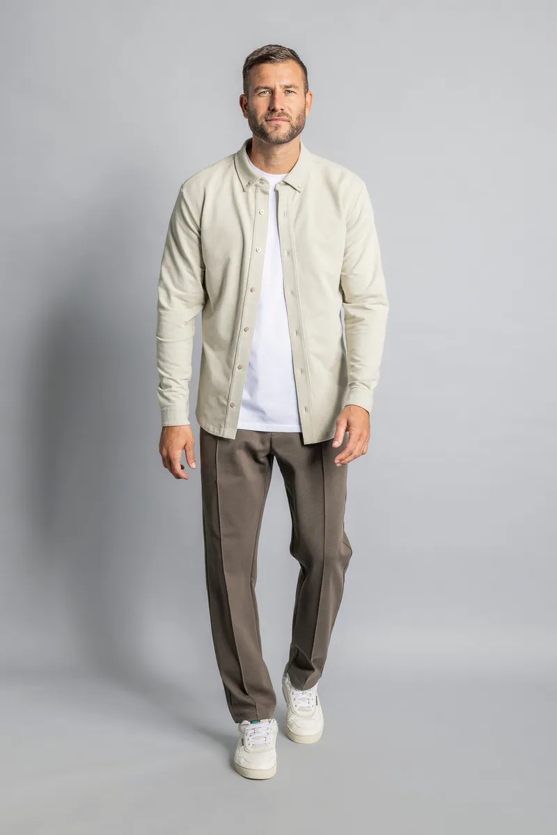 DIRTS DIRTS Herren vegan Shirt Aus Jersey In Der Farbe Cashew, Beige, – Produktbild 1 von 2
