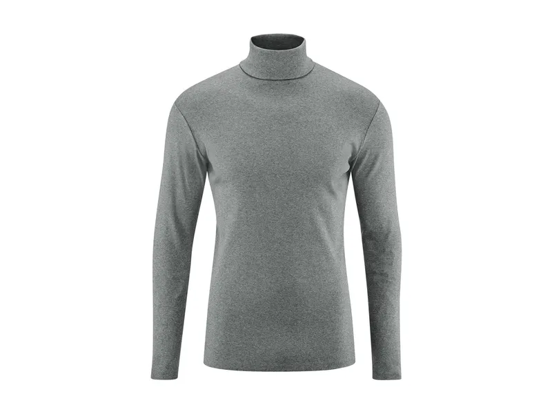 Living Crafts Living Crafts Rollkragen-Shirt Helge, grey melange L, Grau, – Produktbild 1 von 2