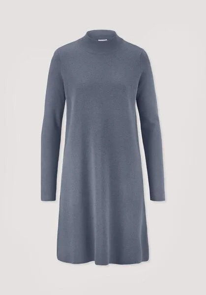 hessnatur hessnatur Strick Kleid Relaxed aus TENCEL Lyocell mit Bio-Baumwolle, Schieferblau, – Produktbild 4 von 4