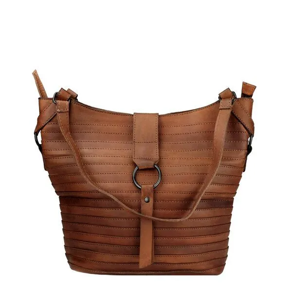 manbefair manbefair Shopper Berlin Leder, Rot-braun, – Produktbild 1 von 4