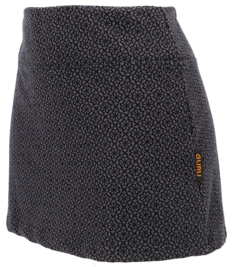 Guru-Shop Minirock Minirock aus Bio-Baumwolle, Hüftschmeichler,.. alternative Bekleidung, Grau|schwarz, – Produktbild 3 von 3