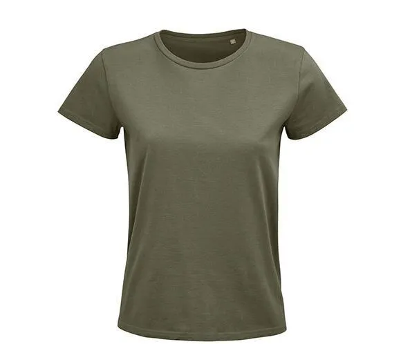 Sol's Sol's Damen T-Shirt Kurzarm Rundhals in 20 verschiedenen Farben aus Bio - Baumwolle, Khaki, – Produktbild 1 von 4