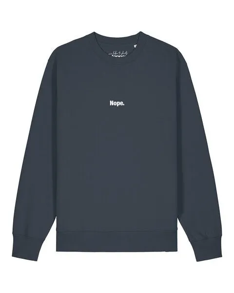 watapparel watapparel Sweatshirt Unisex Nope, India ink grey, – Produktbild 1 von 2