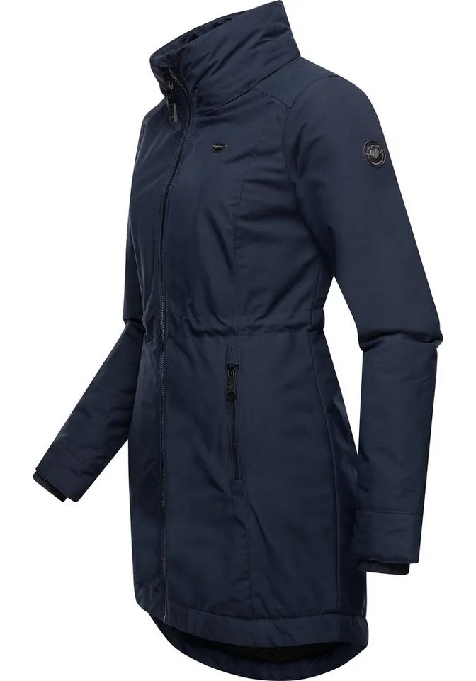 ragwear ragwear Winterjacke Dakkota Wasserdichter Winterparka mit Teddyfleece Innenfutter, Blau, – Produktbild 4 von 4