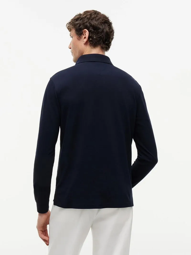 Tommy Hilfiger Tommy Hilfiger Langarm Poloshirt Dunkelblau - Größe XXL, Dunkelblau, – Produktbild 3 von 5