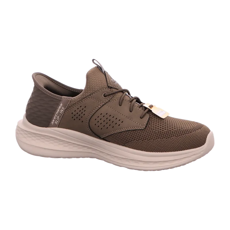 Skechers Skechers Slade Slipper Schuhe grün khaki Slip-Ins 210889 für Herren, beige, Größe 48 ½ EU, Beige, – Produktbild 6 von 7