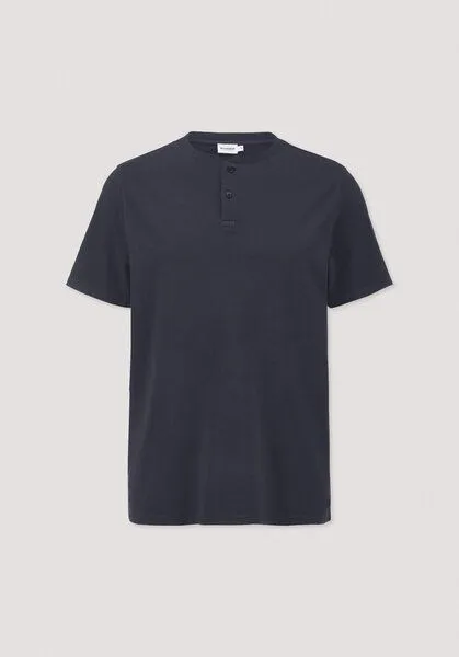 hessnatur hessnatur Heavy Jersey Henley Shirt Relaxed aus reiner Bio-Baumwolle, Marine, – Produktbild 4 von 4