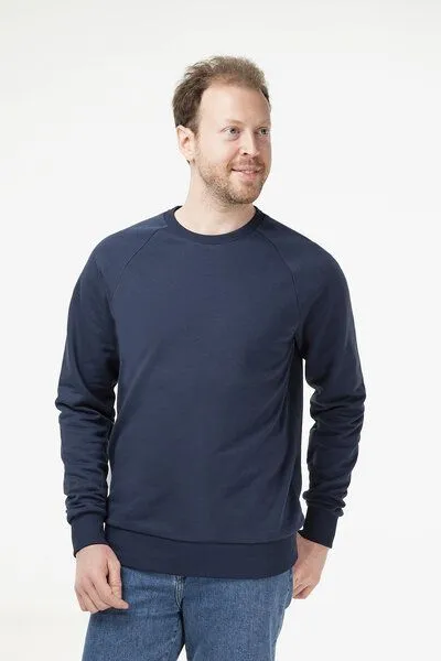 Evermind Evermind Unisex Sweatshirt aus Bio-Baumwolle, Dunkelmarine, – Produktbild 2 von 4
