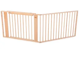 Krabbel-Hit Treppen-Türschutzgitter "Maxi" mit Tür, massive Buche, klar lackiert Maximale Maße 2 x 0,7 m – Produktbild 1 von 1
