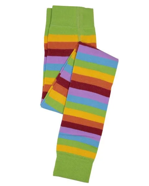 grödo Grödo Kinder Leggings Bio Baumwolle Elasthan geringelt, Moos-safran, – Produktbild 2 von 2