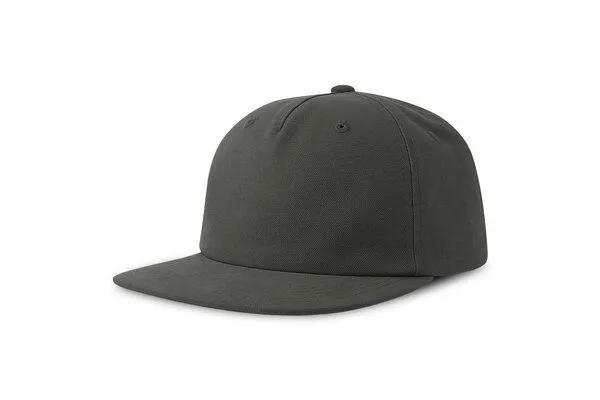 Atlantis Headwear Atlantis Headwear Old-School-Kappe aus einer Mischung aus recyceltem und Bio-Baumwoll, Dunkelgrau, – Produktbild 2 von 5