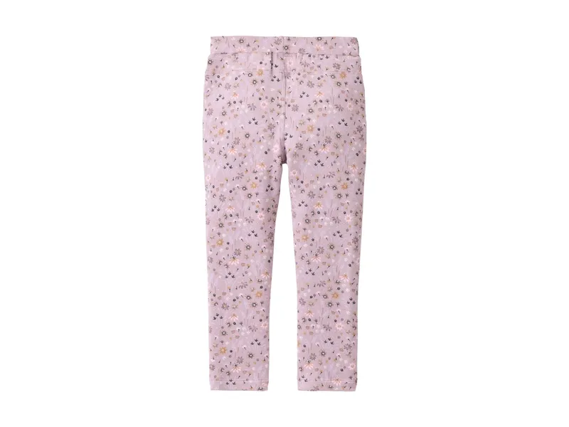 People Wear Organic People Wear Organic Treggings Bio-Baumwolle (kbA) mille fleurs grau violett 128, Lila, grau, – Produktbild 2 von 2