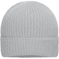 Daiber Daiber Bio-Baumwolle Beanie Wintermütze Ripp-Design, Hellgrau (melange), – Produktbild 1 von 1