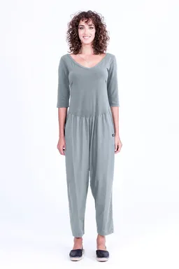 RAVENS VIEW IBIZA RAVENS VIEW IBIZA Damen vegan Jumpsuit Midnight Mono Chinois Grün – Produktbild 1 von 1