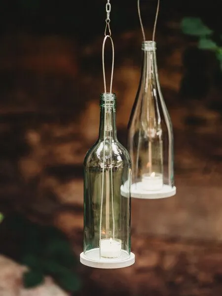 MaBe MaBe Hänge Windlicht - KLASSIK - schlicht, schön & nachhaltig - tolles Geschenk, Grün, – Produktbild 1 von 4
