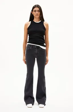 ARMEDANGELS ARMEDANGELS Damen vegan Jeans Flared Anamaa Schwarz Gewaschen – Produktbild 1 von 1