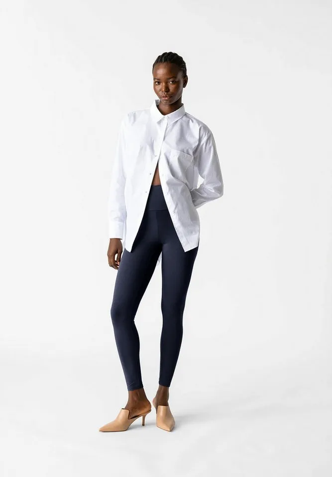 Les Lunes Les Lunes Leggings LUNA Bambusviskose, elastischer hoher Bund, bequem, vielseitig kombinierbar, Blau, – Produktbild 3 von 5