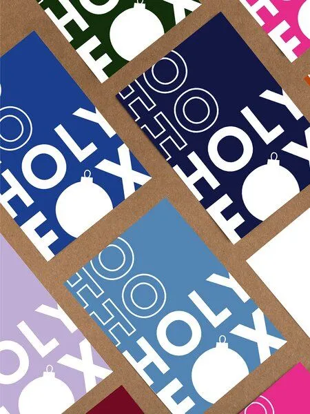 VEROIKON VEROIKON Weihnachts-Postkarten-Set Holy Fox, Blauzeit, – Produktbild 2 von 2