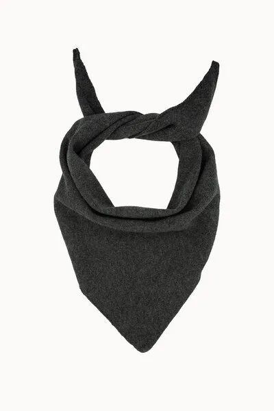 Kopyto Kopyto BIRUANG Bandana Halstuch 100% Merinowolle RWS-Zertifiziert Ökologisch Unifarben, Dunkelgrau, – Produktbild 2 von 4